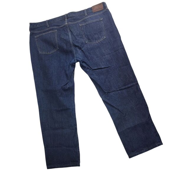 Lands' End Men's Jeans Size 44 Square Rigger Straight Fit Dark Blue‎ Denim - Picture 2 of 9